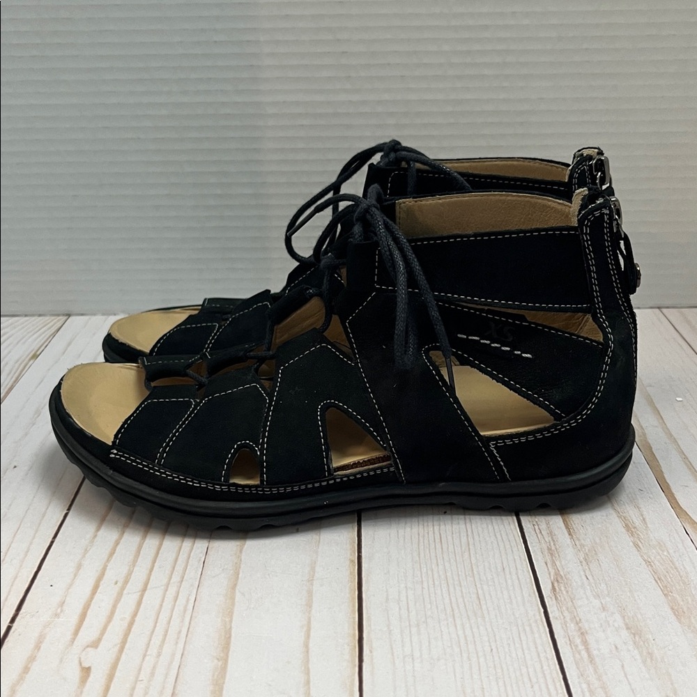 Hartjes Austria gladiator sandals. Zip & lace. Comfort insole. Suede.EUC.Size 37 - Picture 3 of 8